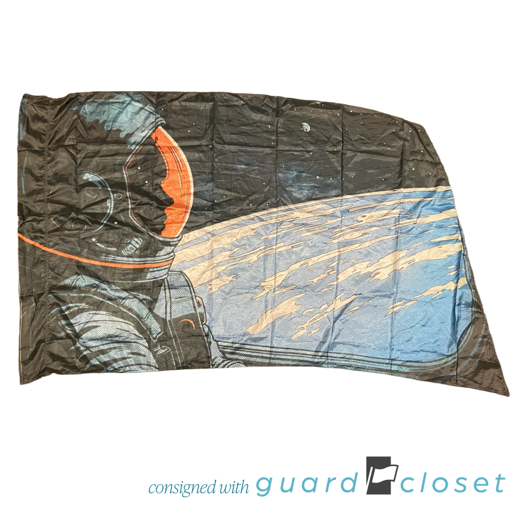 16 Shades of Blue Astronaut Space Flags by Synced Up Designs
