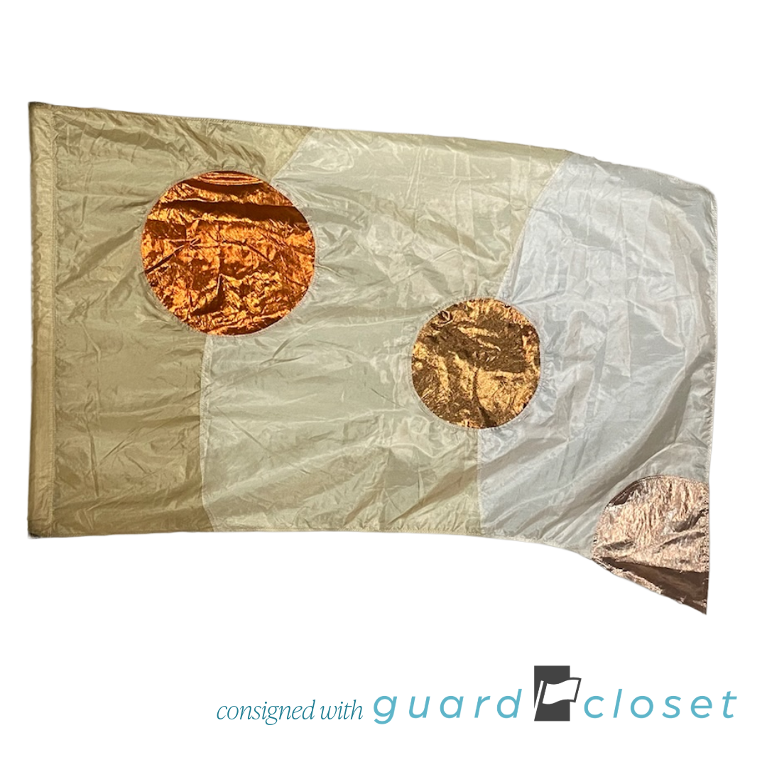 10 Neutral and Orange Bronze Rose Circle Flags by McCormicks
