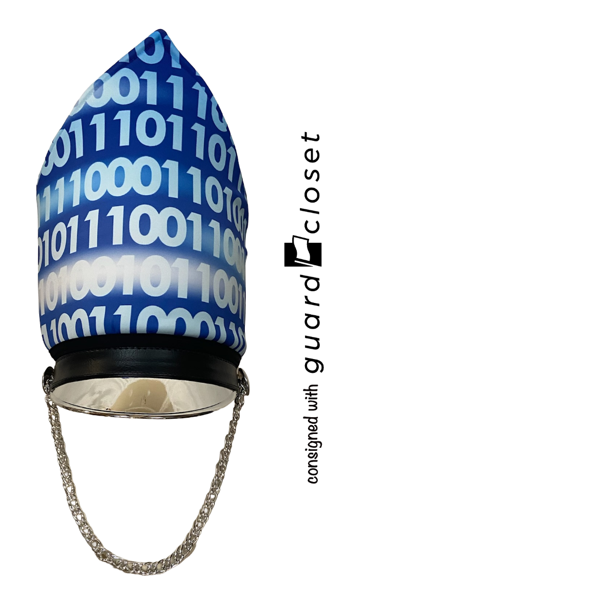 102 Blue White Black Binary Numbers Tech Faces Performance Tops and Shako Covers by Showday