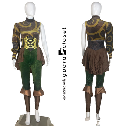 14 Brown Green Gold Renaissance Fairy Tale Unitards by Showday