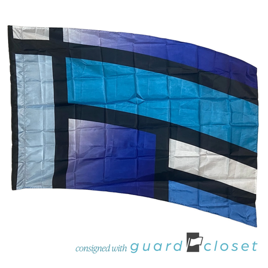 7 Shades of Blue and Purple Block Flags by A Wish Come True