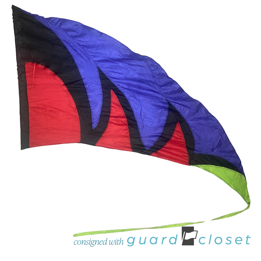 24 Red Black Purple Green Swing Flags
