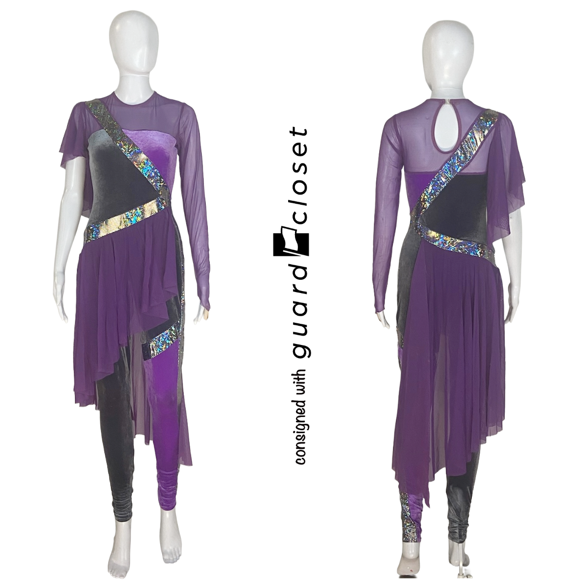 4 Purple Looking Through You G710 Unitards by A Wish Come True