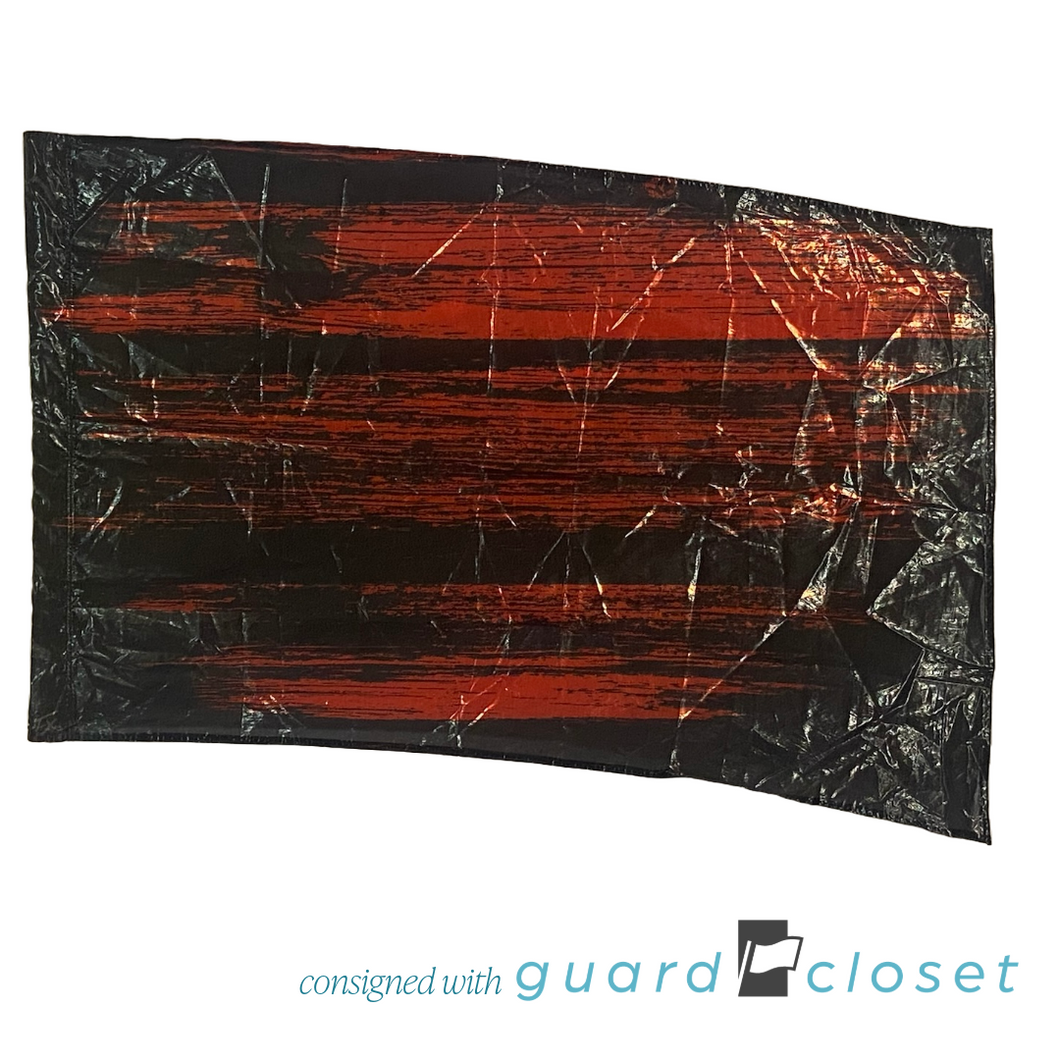 16 Black Red Wood Grain Flags by Field & Floor FX