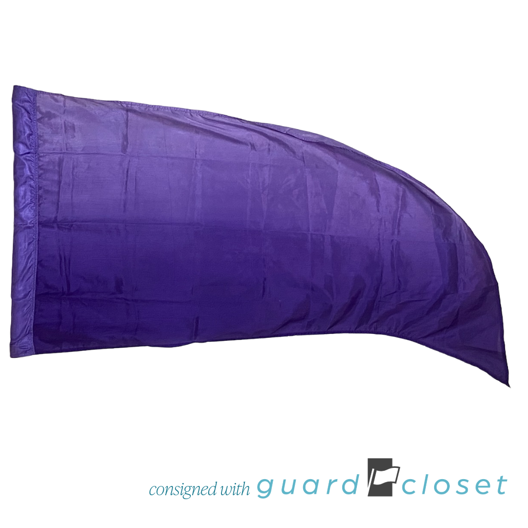 4 Solid Purple Chiffon Flags by Band Shoppe