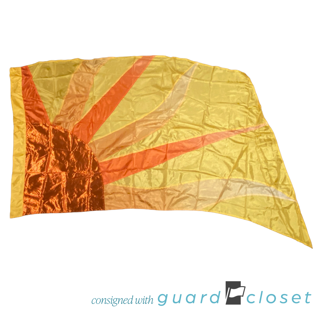 12 Orange Yellow Sun Flags  by StylePlus