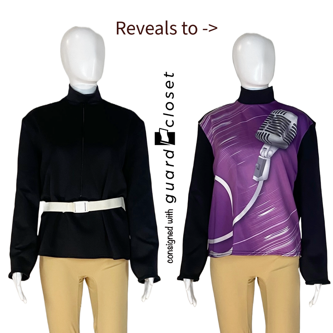 49 Black to Purple Reveal Microphone Performance Tops by G2 Performance