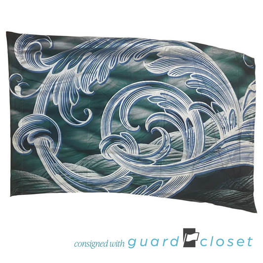 30 Shades of Blue Filigree Flags by Field & Floor FX