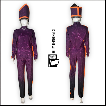 Purple Orange Bib Pants Tops and Shako Wraps | Dance Sophisticates | Set of 36