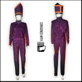 Purple Orange Bib Pants Tops and Shako Wraps | Dance Sophisticates | Set of 36