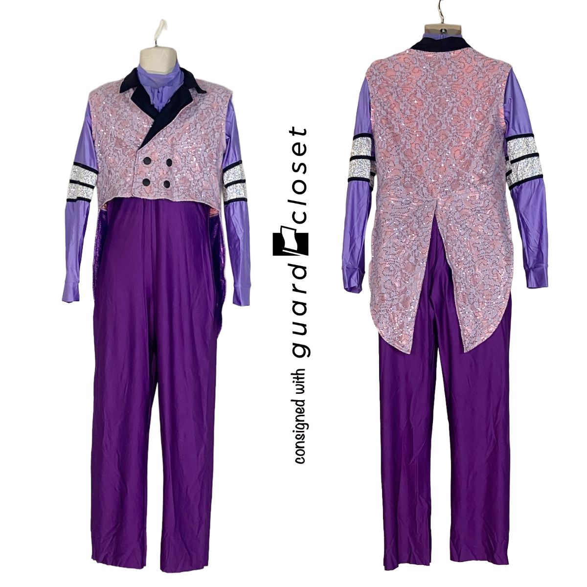 23 Pink and Purple Skirted Sleeveless Unitards and Male Costumes by Creative Costuming & Designs