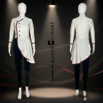 23 Black White Chef Waiter Motif Costumes with Red Trim