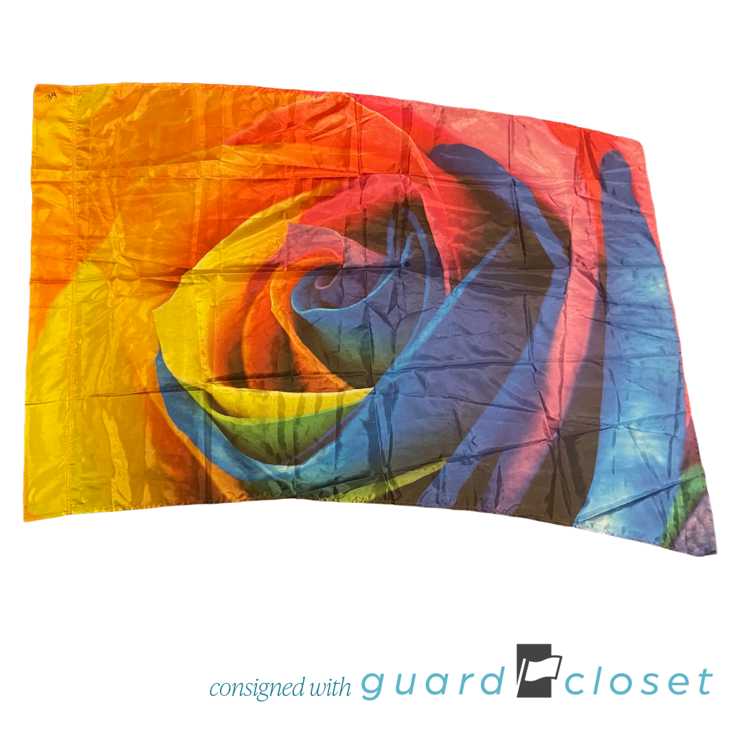 34 Multi Color Rainbow Rose Flags