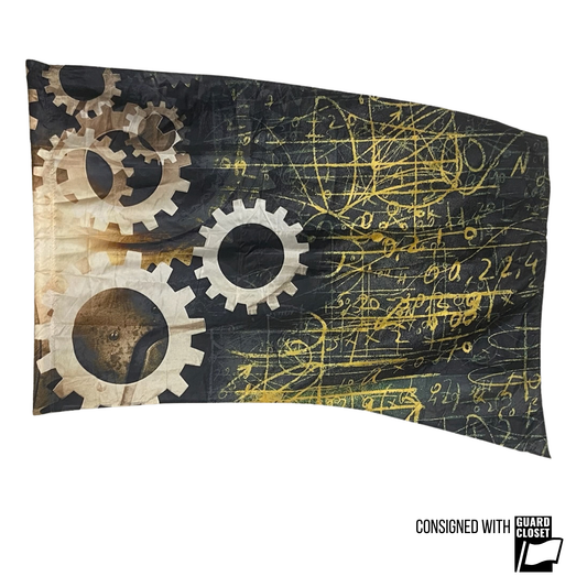 Black Tan Green Gears Formulas Equations Flags 3D18085 | McCormicks | Set of 4