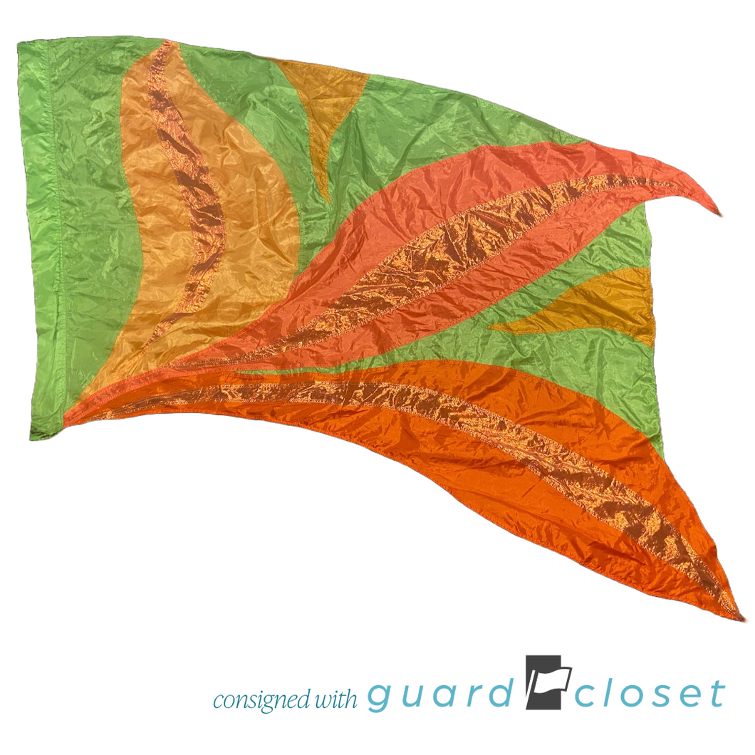 5 Orange Flower Flags by McCormicks