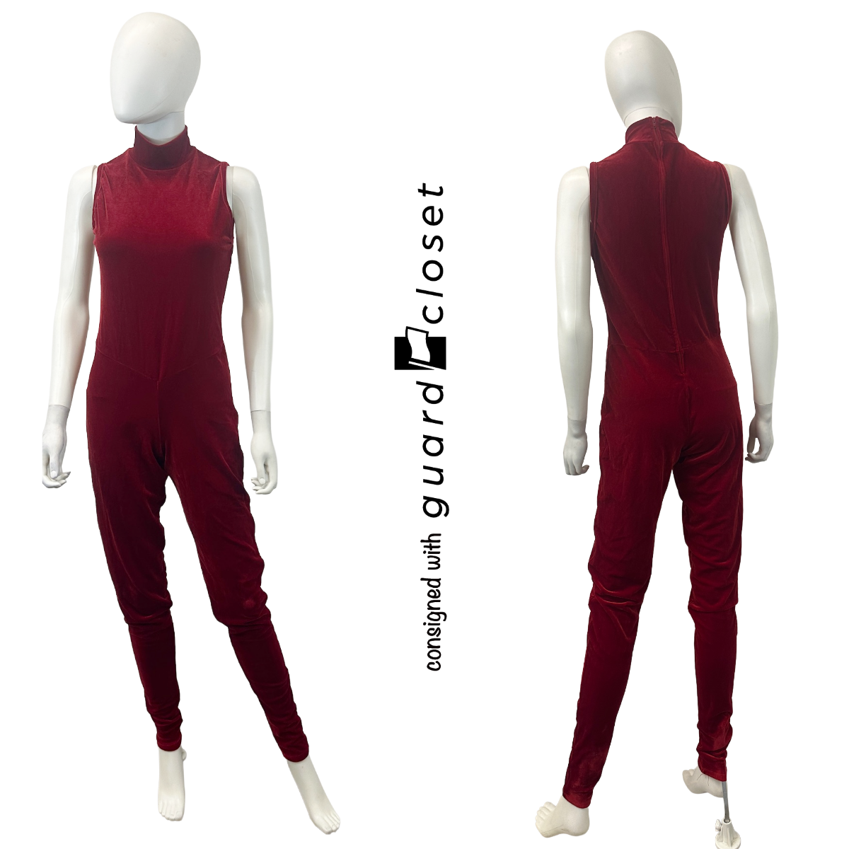 Red plush velvet halter unitards | Dance Sophisticates | Set of 6