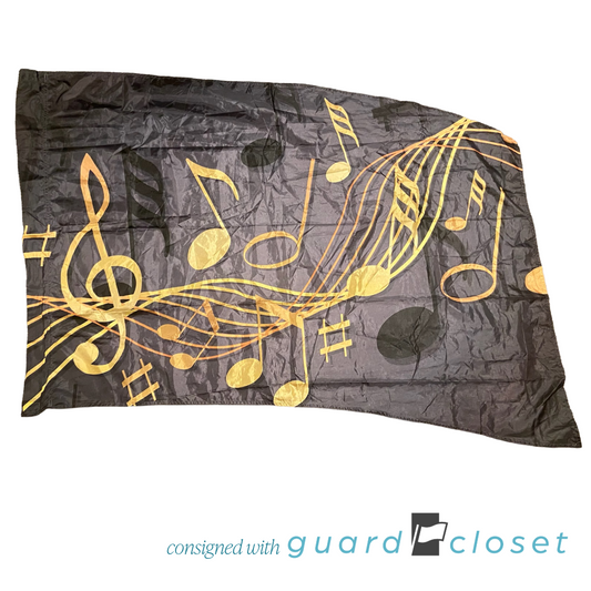16 Shades of Gray and Gold Music Notation Flags 561760 by Band Shoppe