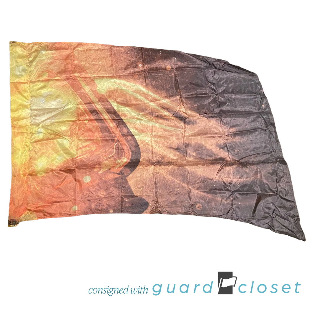 12 Brown Gold Abstract Lantern Flags by Digital Performance Gear
