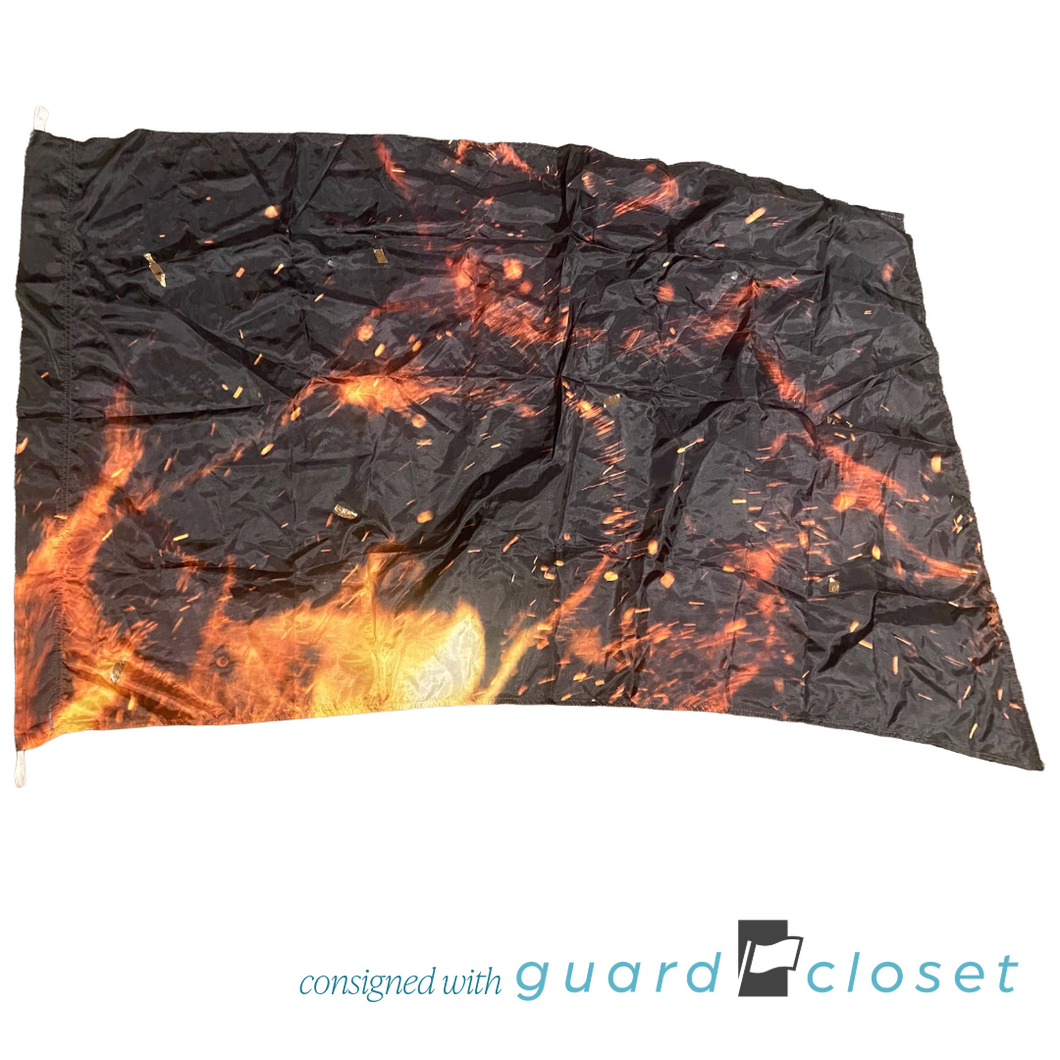 10 Black Orange Fire Flags by McCormicks