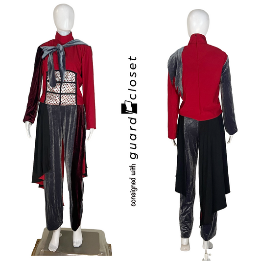 20 Black Red Gray Tops and Pants by A Wish Come True