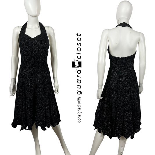 9 Black Halter Swing Dresses