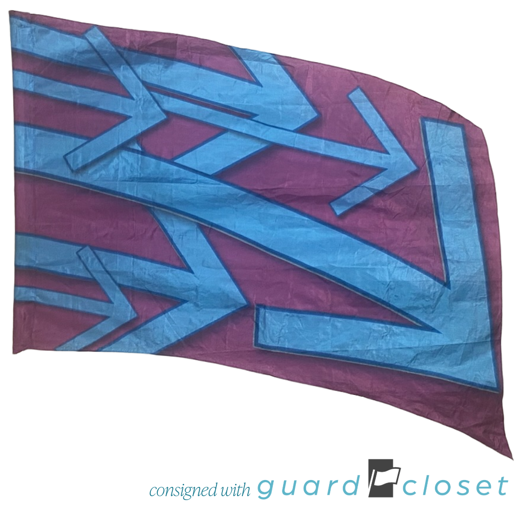21 Purple Blue Arrow Flags by WGT