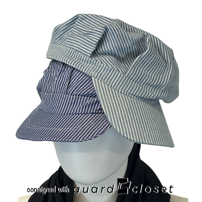 Blue striped engineer caps | guardcloset | Set of 11
