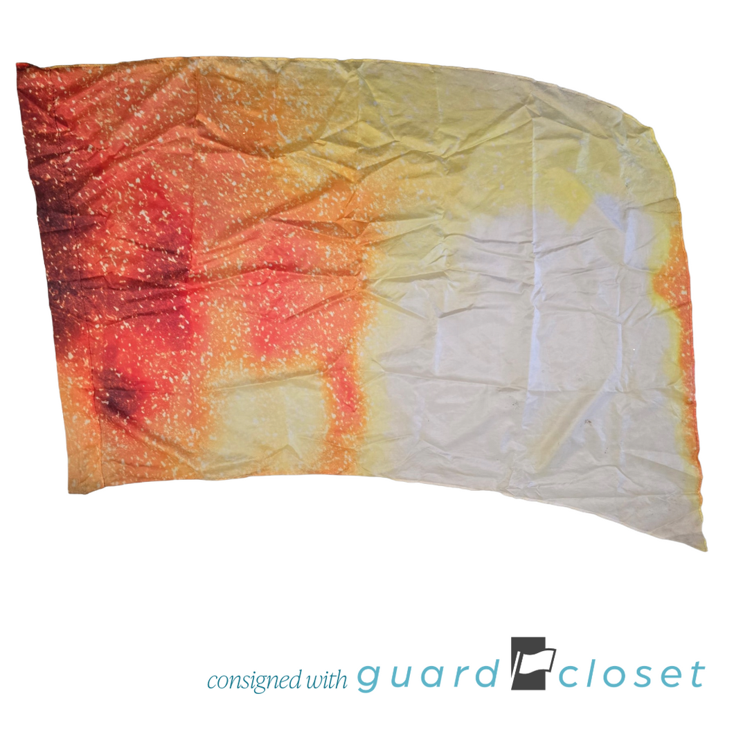5 Orange to White Abstract Ombre Flags by WGT