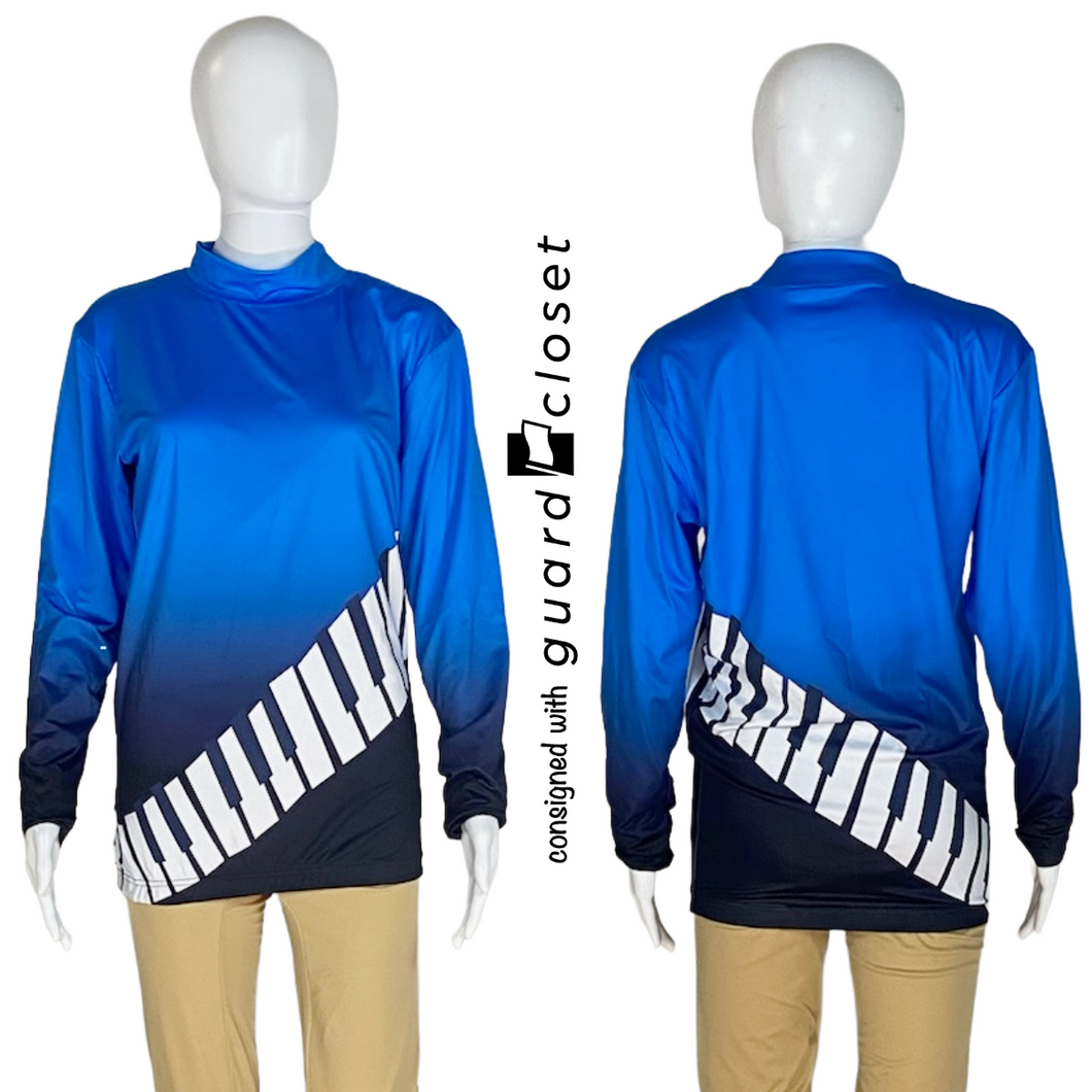 36 Blue Black Piano Key Performance Tops by Prop Vinyls