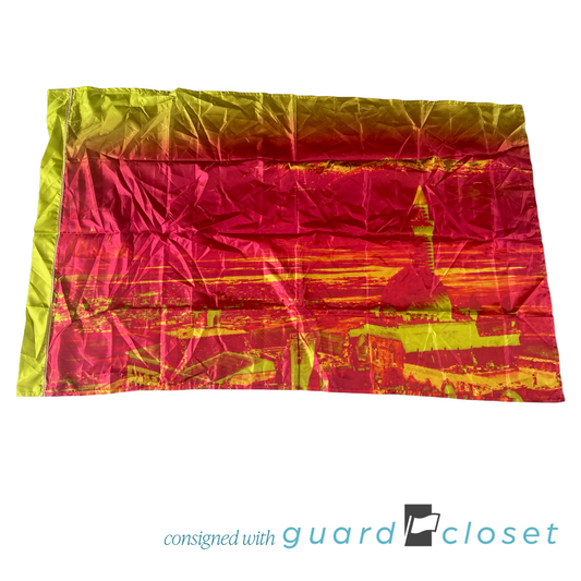 Hot Pink and Neon Green Cityscape Flags | Kazara | Set of 10