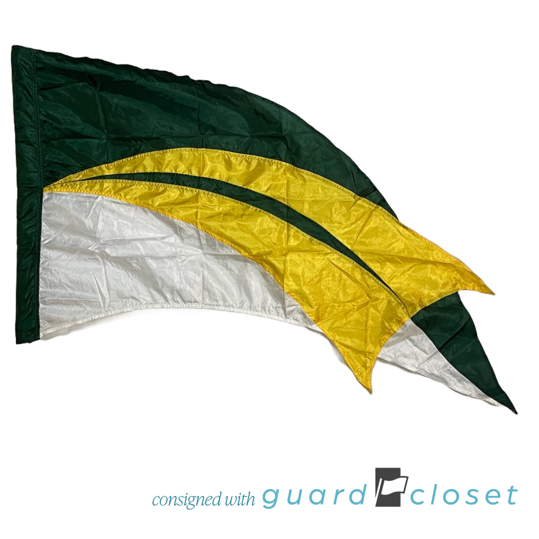 18 Green Yellow White Flags by Band Shoppe