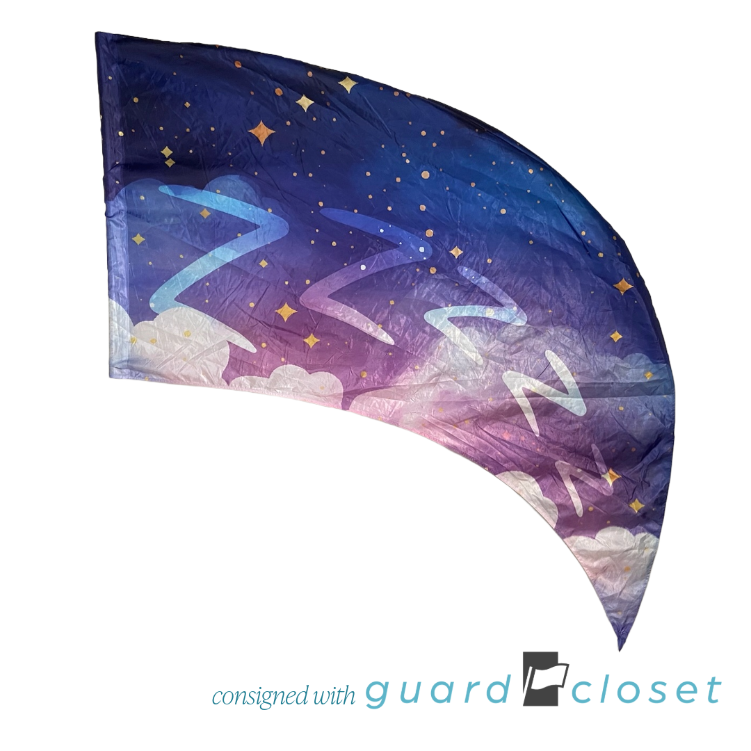 32 Shades of Blue and Purple Sleepy Cloud Bedtime Goodnight Swing Flags