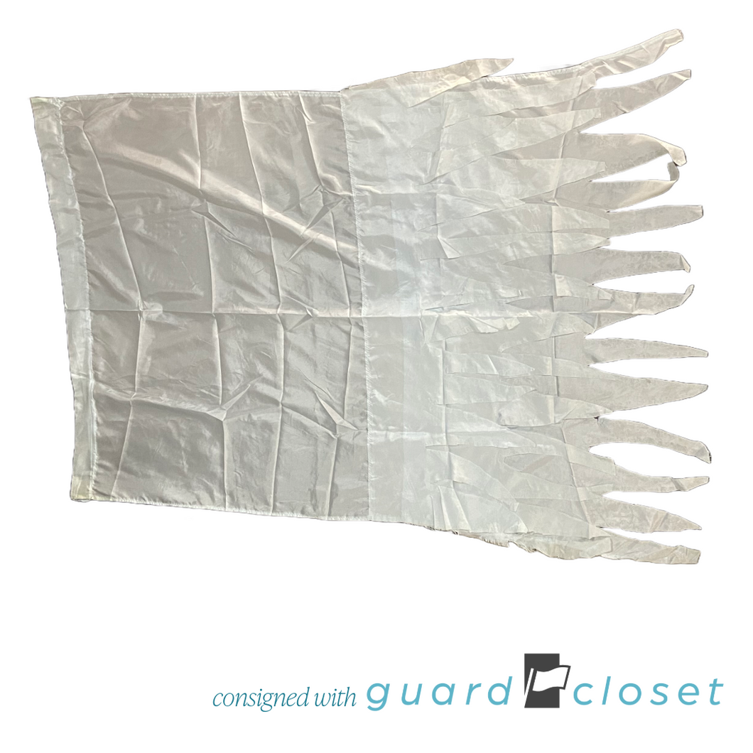 9 Solid Pale Blue Flags With Added Fringe
