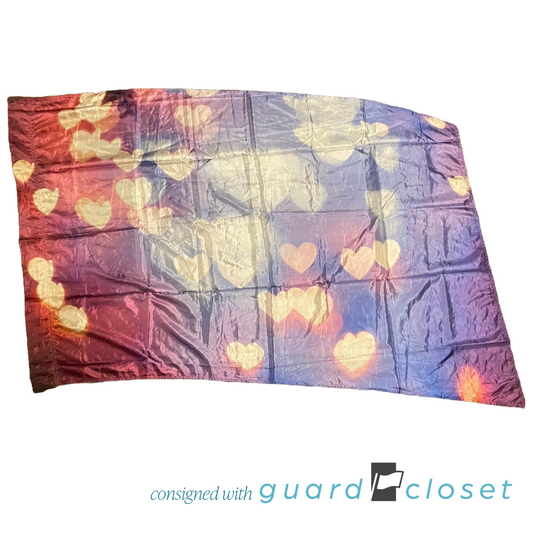 20 Purple Pink Muted Heart Flags