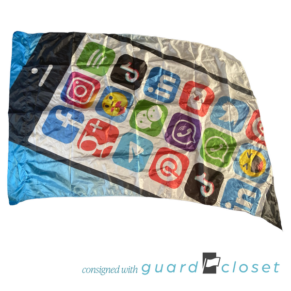 11 Multi Color Cell Phone App Flags by Digital Performance Gear