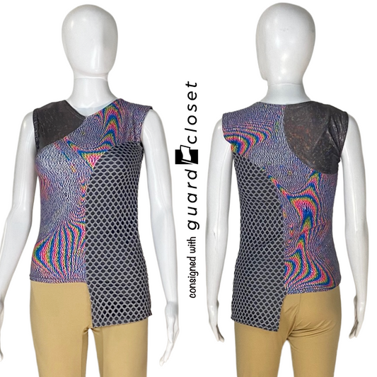 Gray Multi Color Psychedelic Sleeveless Tops | guardcloset | Set of 20