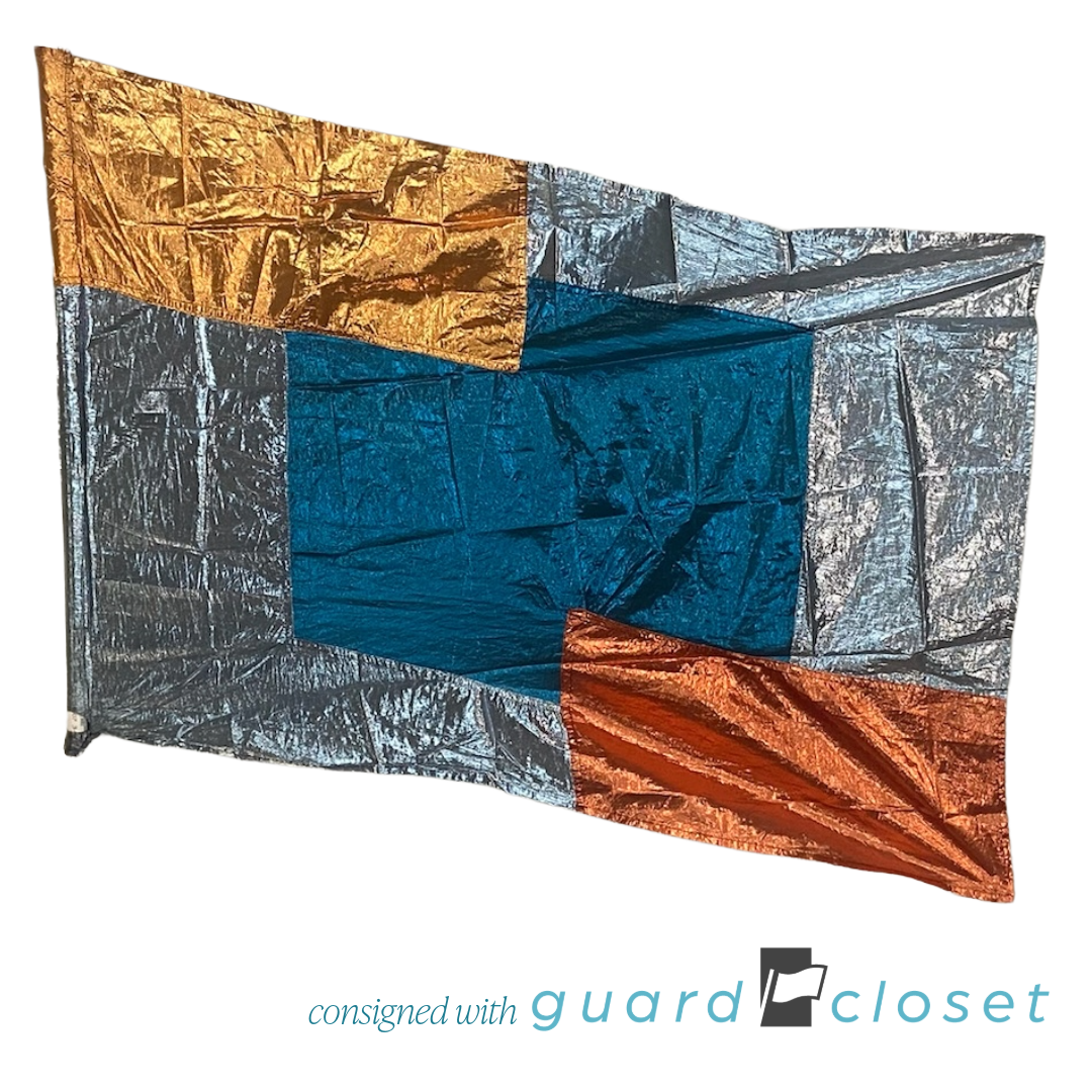 13 Orange Silver Teal Flags