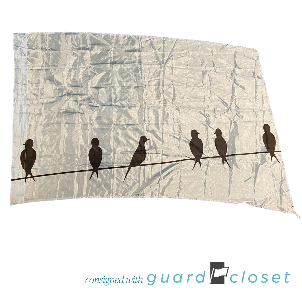 14 Light Blue Birds on a Wire Flags