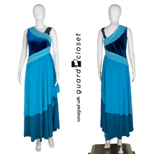 Load image into Gallery viewer, 13 Teal Long Sleeve Skirted Unitards by Creative Costuming &amp; Designs
