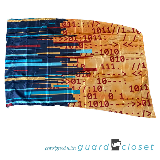 16 Orange Blue Multi Color Binary Numbers Flags by A Wish Come True