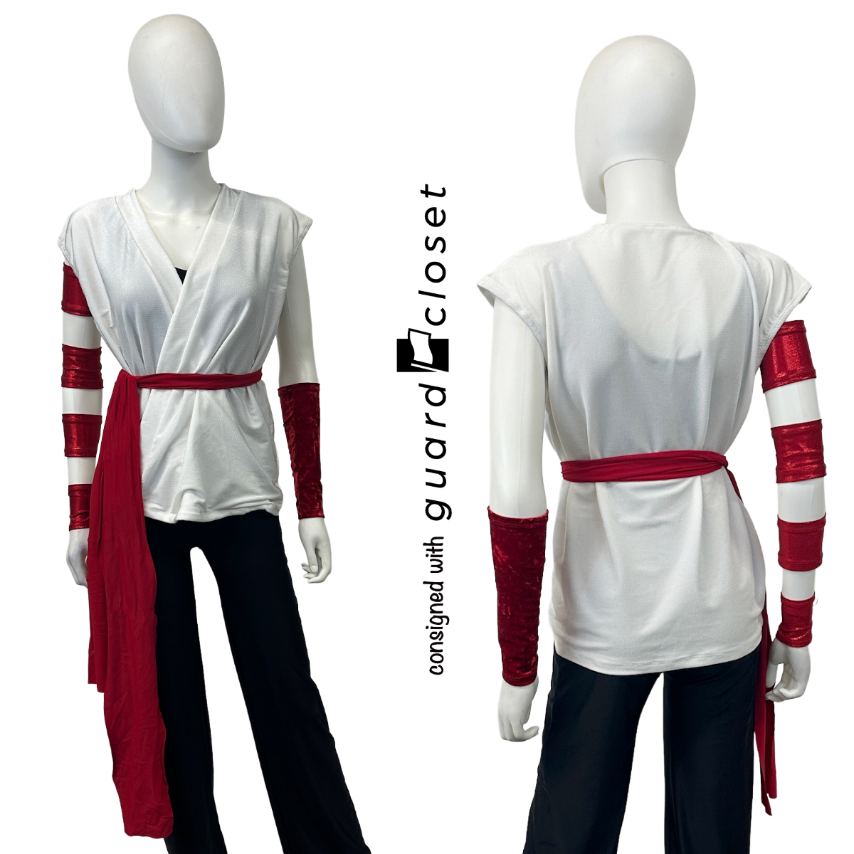 25 White tops with Red Accessories by Creative Costuming & Designs