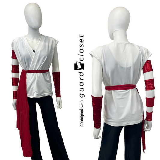 25 White tops with Red Accessories by Creative Costuming & Designs