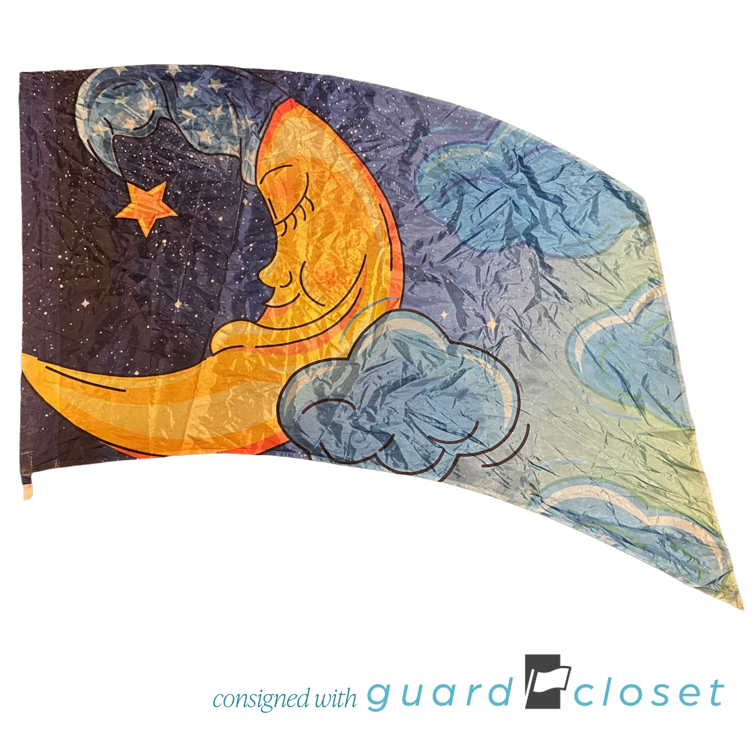 13 Shades of Blue Sleepy Moon Flags