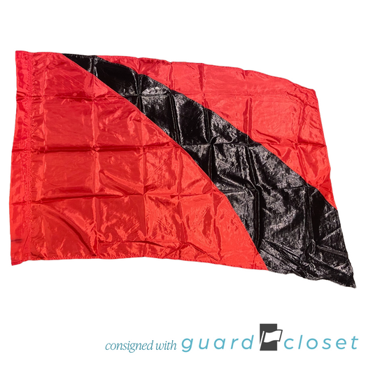 12 Red with Black Arc Flags by Band Shoppe