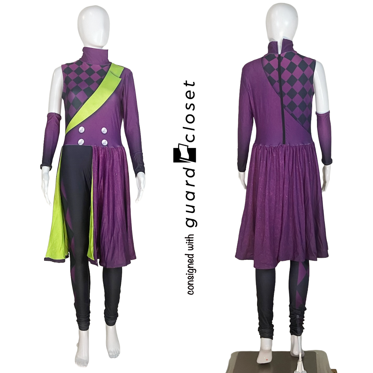 12 Purple Green Skirted Unitards by G2 Performance