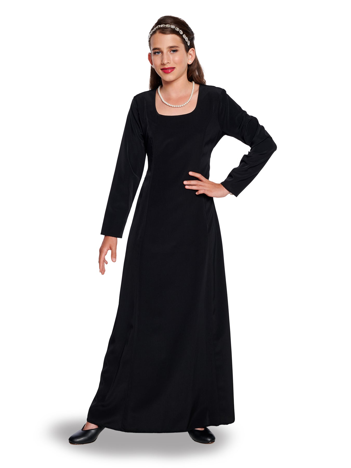 LILLIAN (Style #101Y) - Scoop Neck Long Sleeve Dress - Youth Cousin's Concert Attire