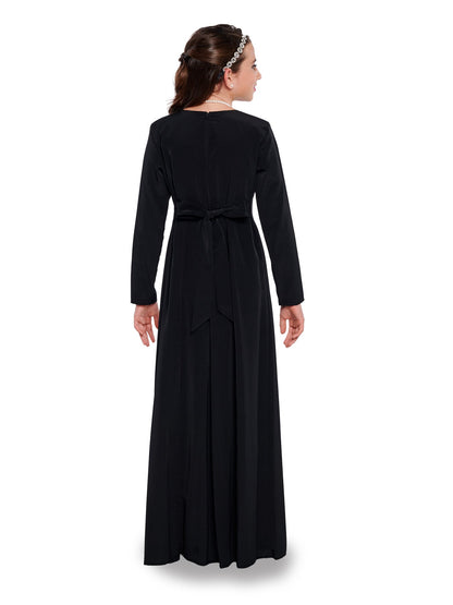 LILLIAN (Style #101Y) - Scoop Neck Long Sleeve Dress - Youth Cousin's Concert Attire
