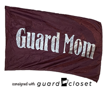 Load image into Gallery viewer, 15 total maroon w/silver painted &quot;Mom&quot; flags Band Shoppe
