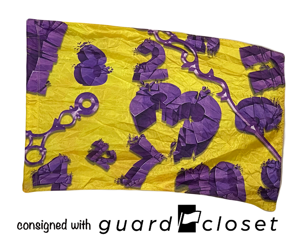 41 purple/yellow exploding clock flags guardcloset