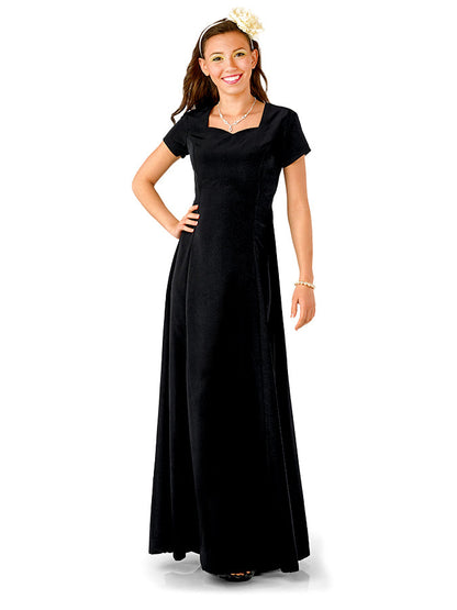 DENISE (Style #103) - Sweetheart Neck, Short Sleeve Dress Cousins Concert Attire